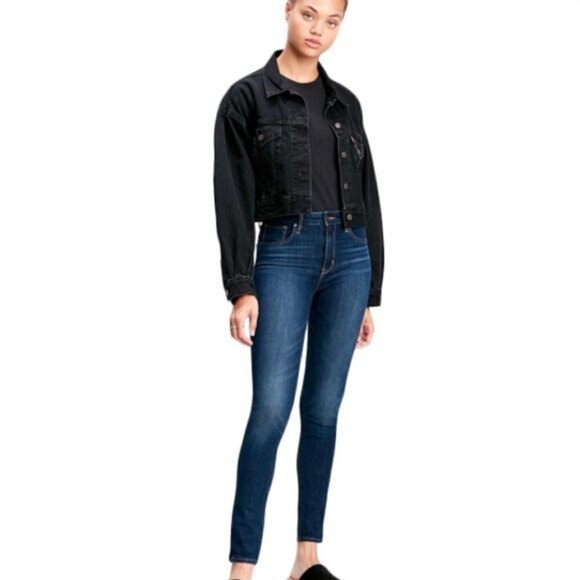 Levi's 721 High Rise Skinny Blue Denim Jeans Pants Size 26 - Picture 1 of 16